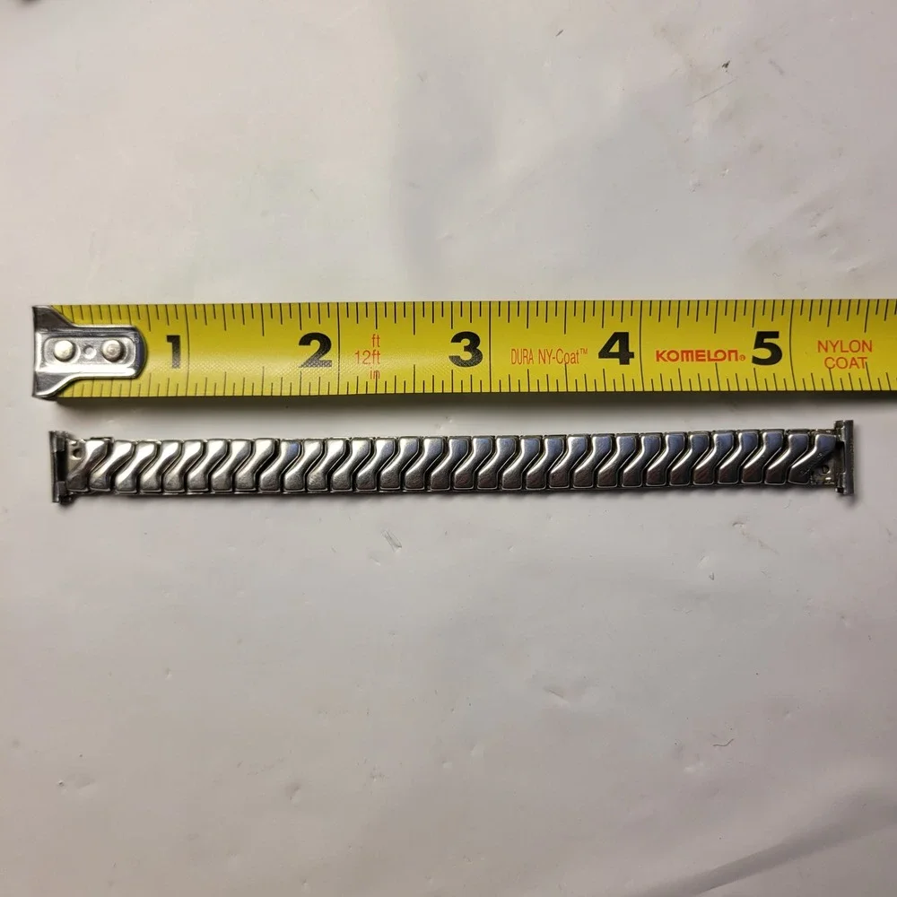 Bellavance Watch Band Stainless Steel S-Link Expansion Vintage Jewelry Accessory